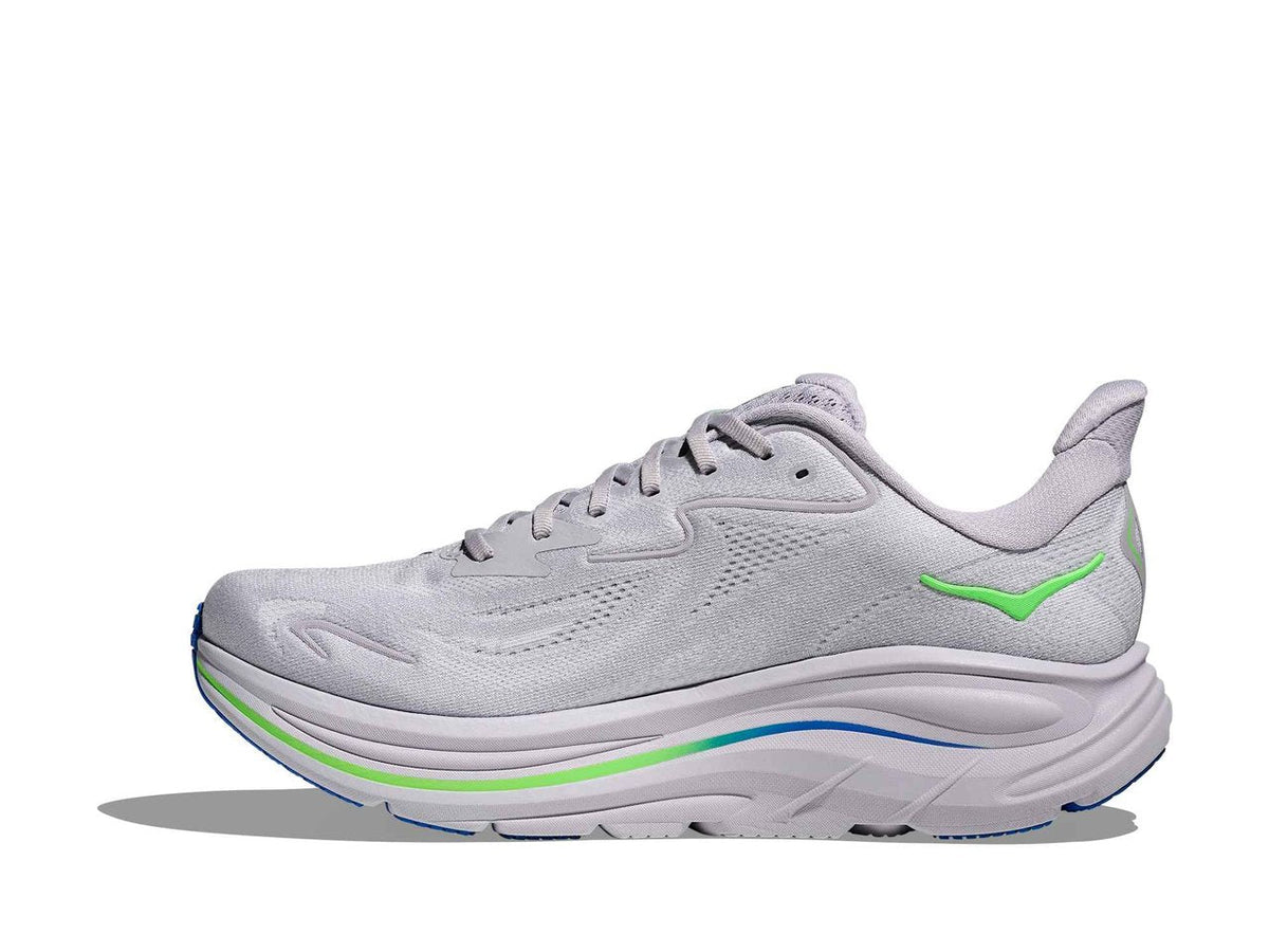 Clifton 10 Ash Grey | Neon Green