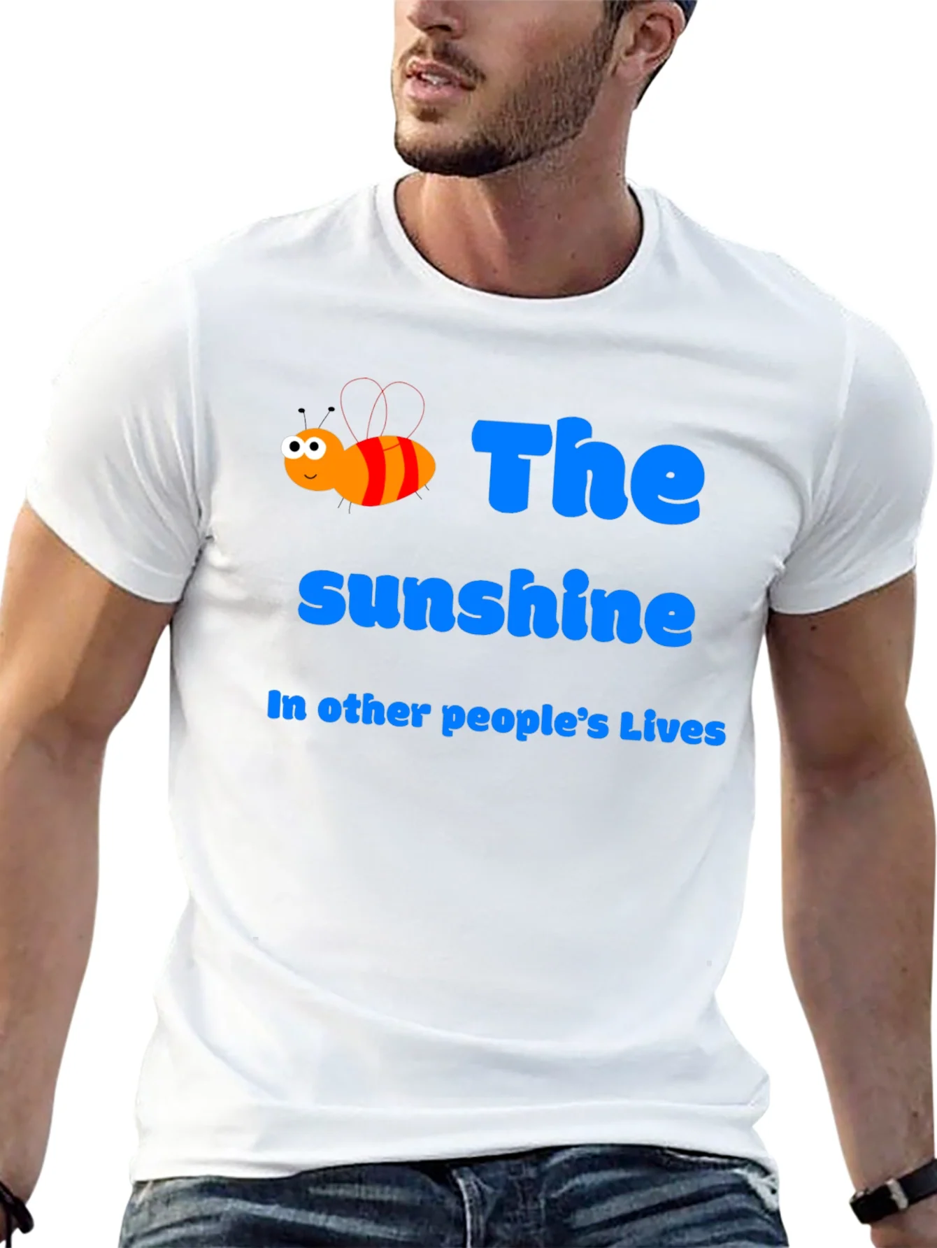 Sunshine Bee Graphic Tee - Positive Vibes T-Shirt