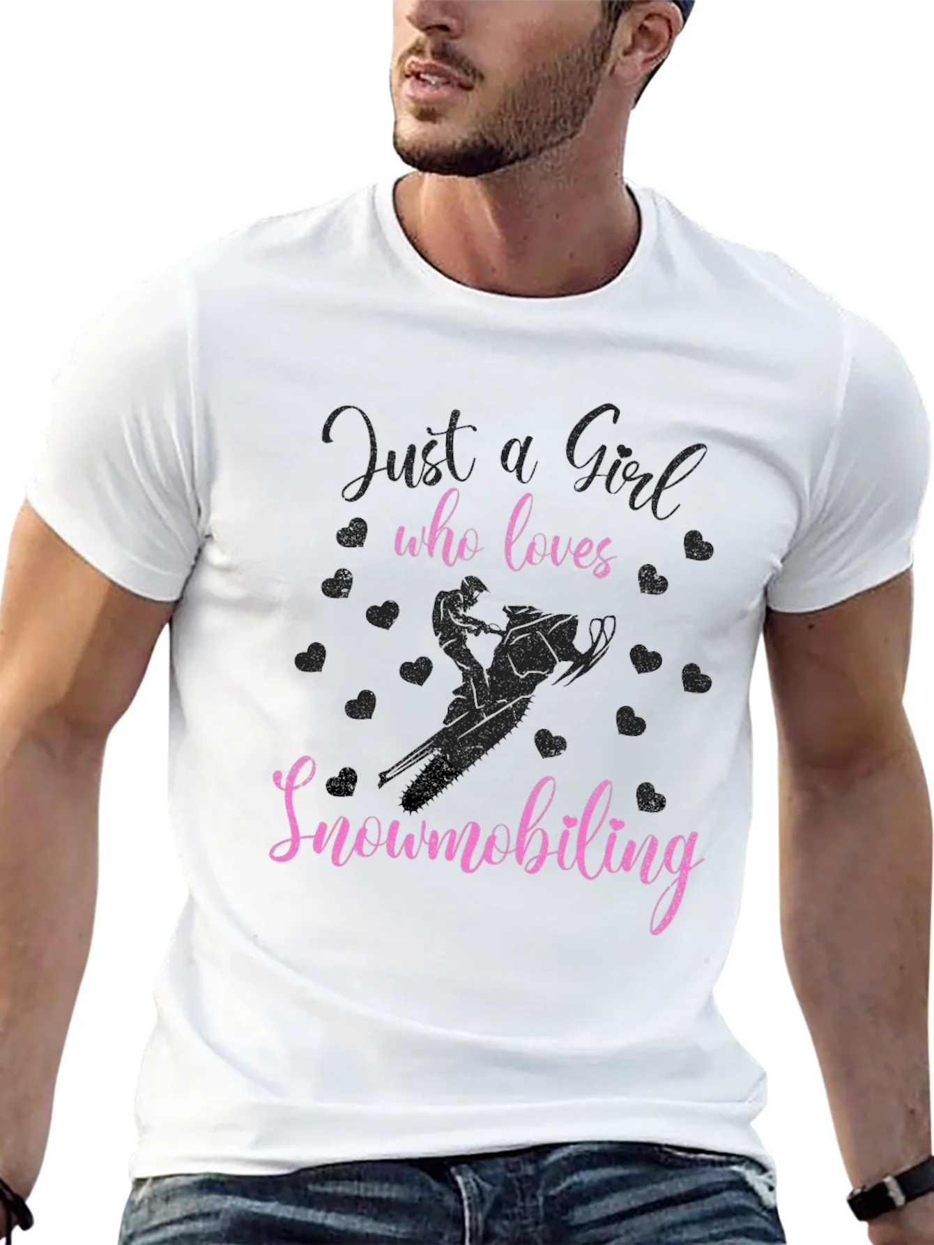 Just A Girl Who Loves Snowmobiling T-Shirt
