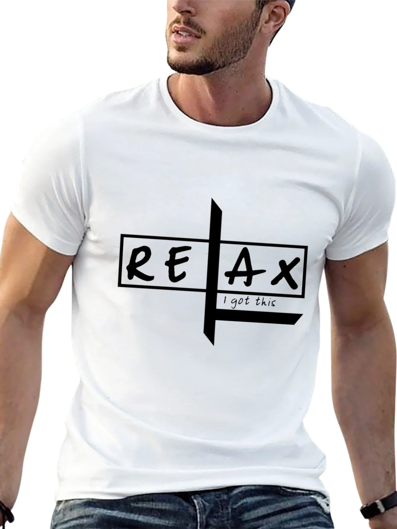 Relax Graphic Tee - Mens Black T-Shirt