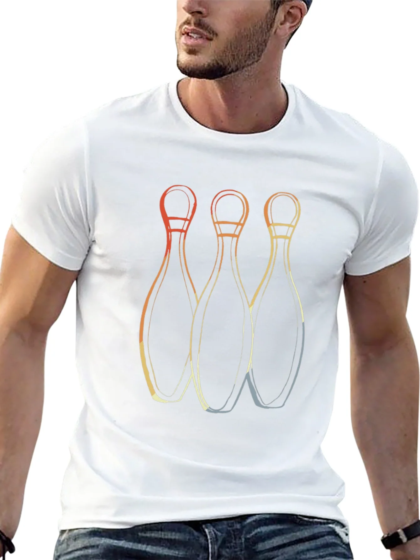 Retro Bowling Pins Graphic T-Shirt