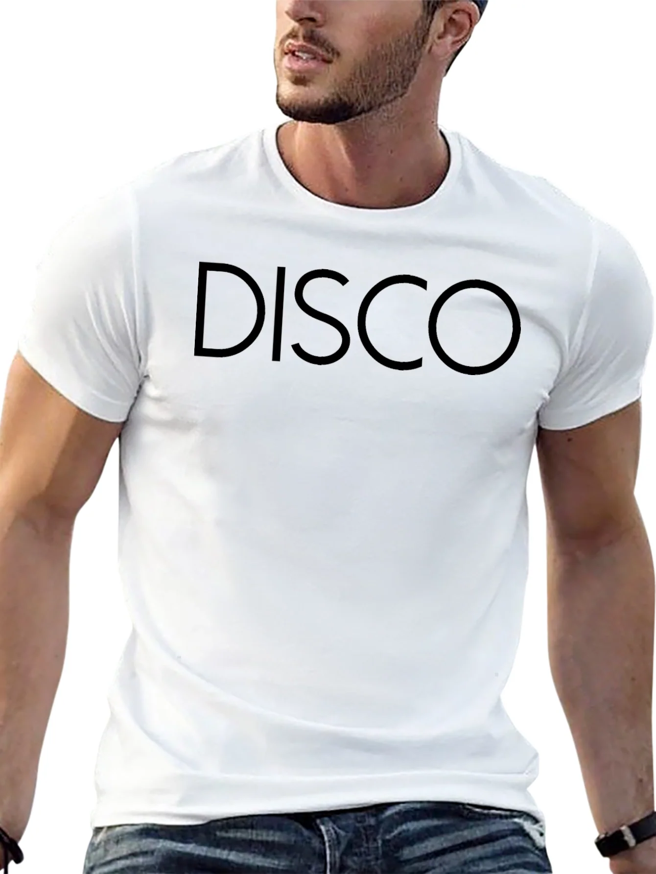 Mens Black Disco Graphic T-Shirt