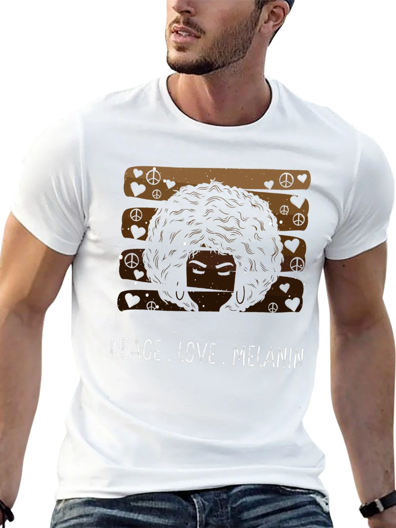 Peace Love Melanin Black Graphic Tee