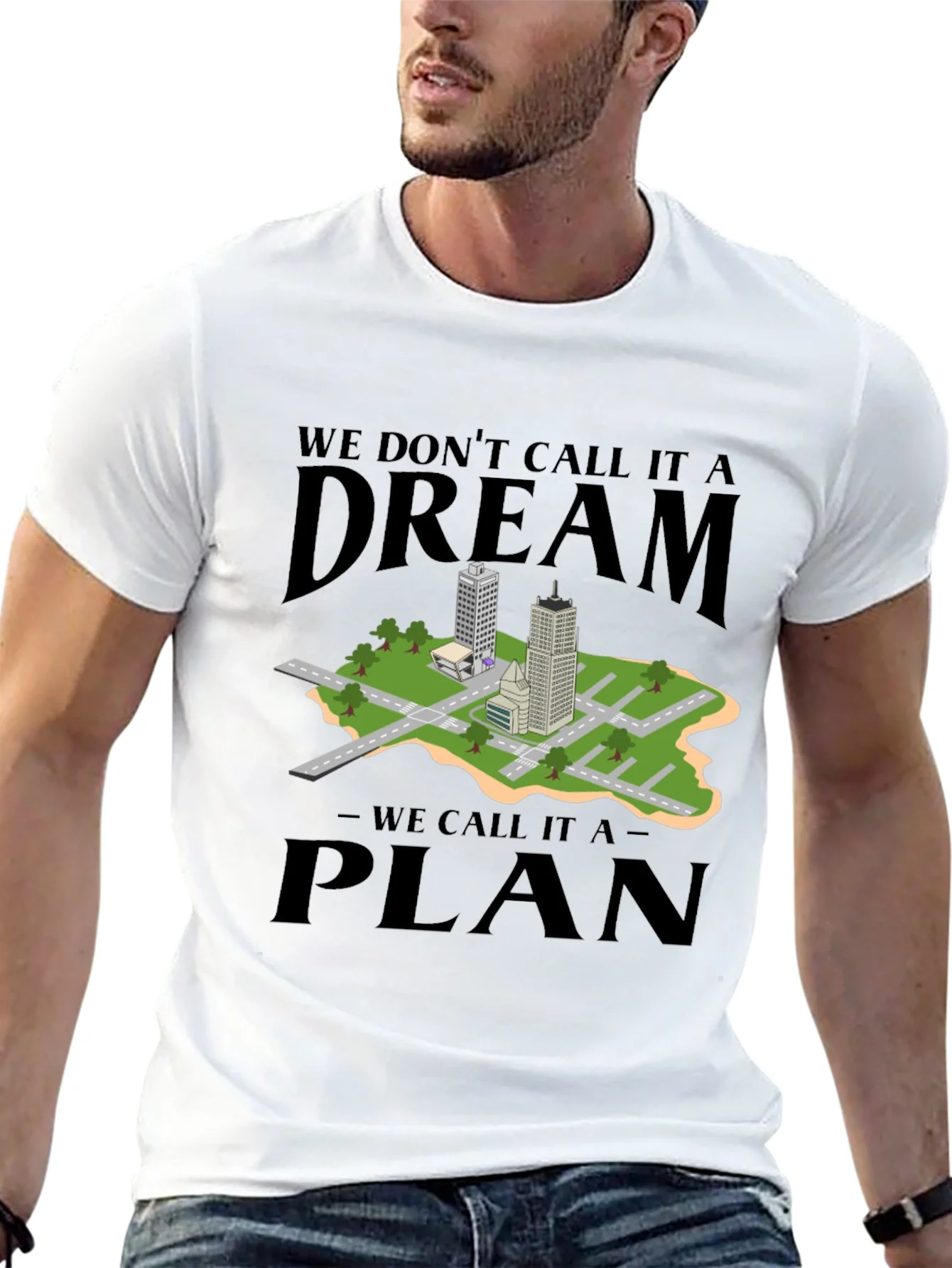 Dream Plan Cityscape Graphic Tee