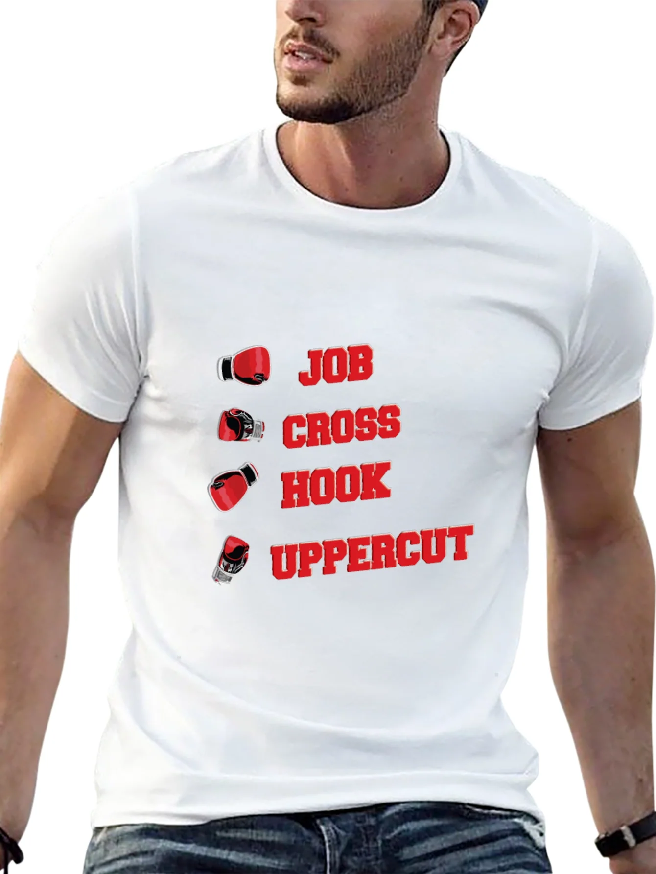 Boxing Punch T-Shirt - Jab Cross Hook Uppercut