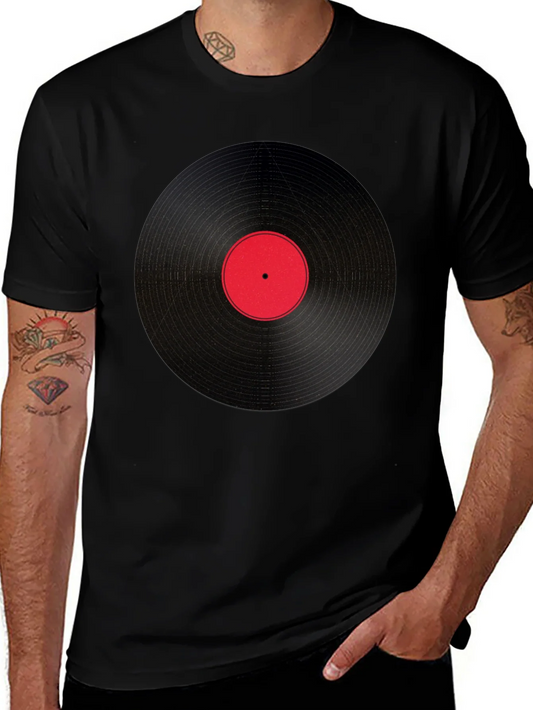 Vinyl Record Graphic Tee - Classic Black