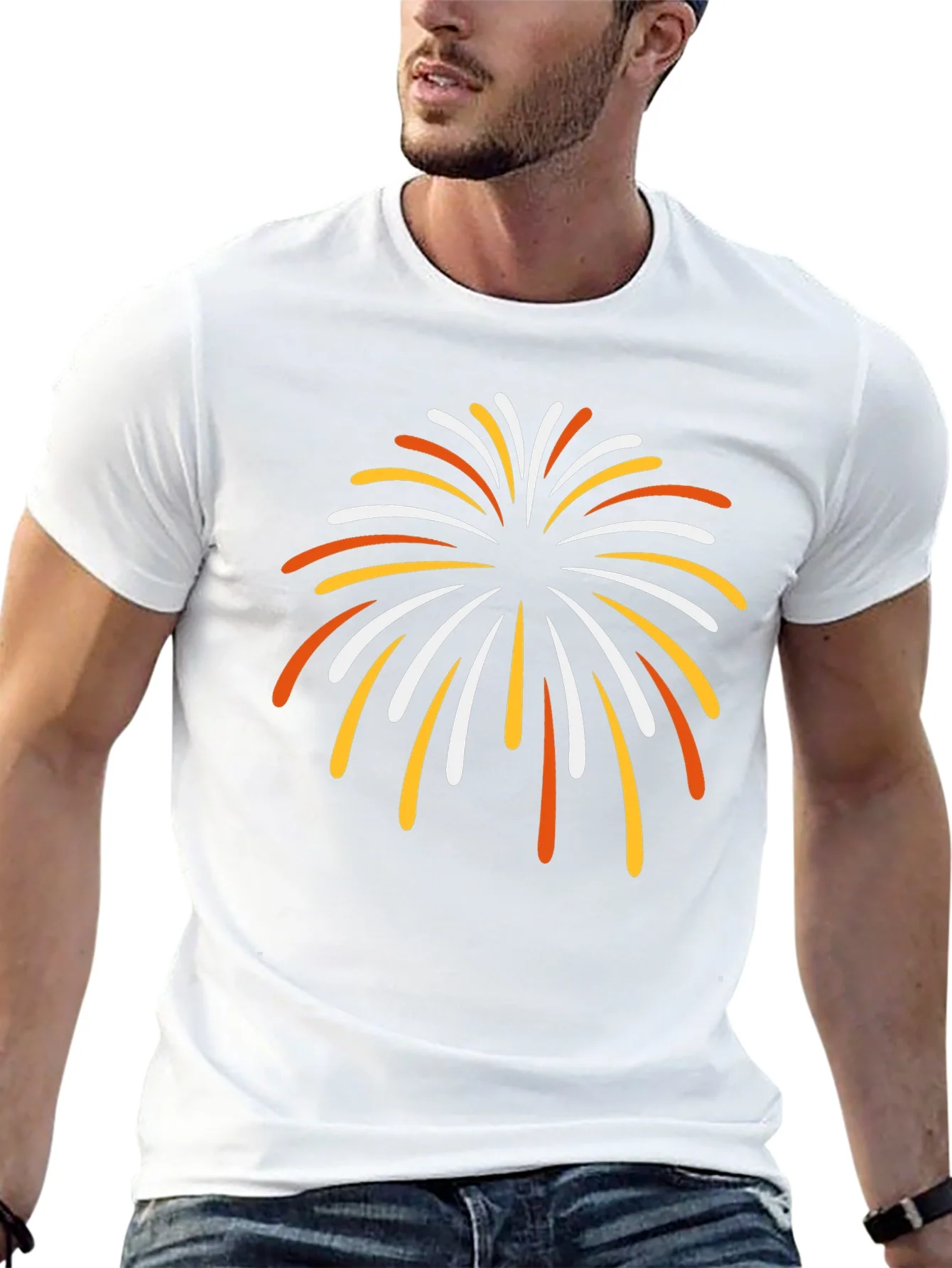 Fireworks Graphic Tee - Soft Cotton Blend
