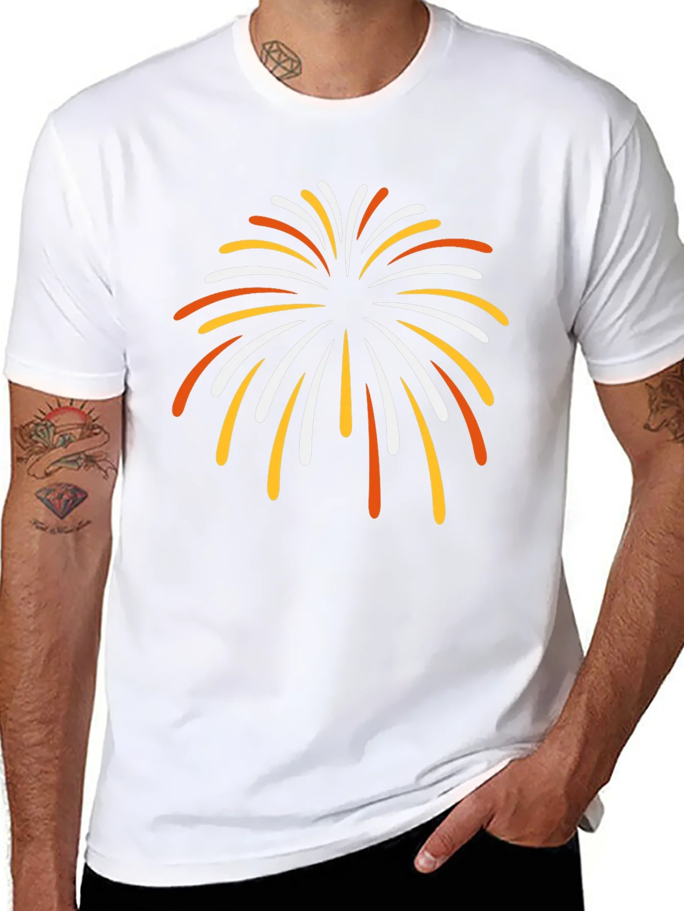 Fireworks Graphic Tee - Soft Cotton Blend