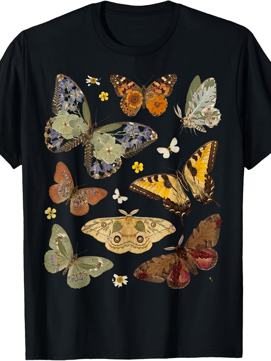 Retro Blue Butterflies Lovers Nature Fairycore Men Women T-Shirt