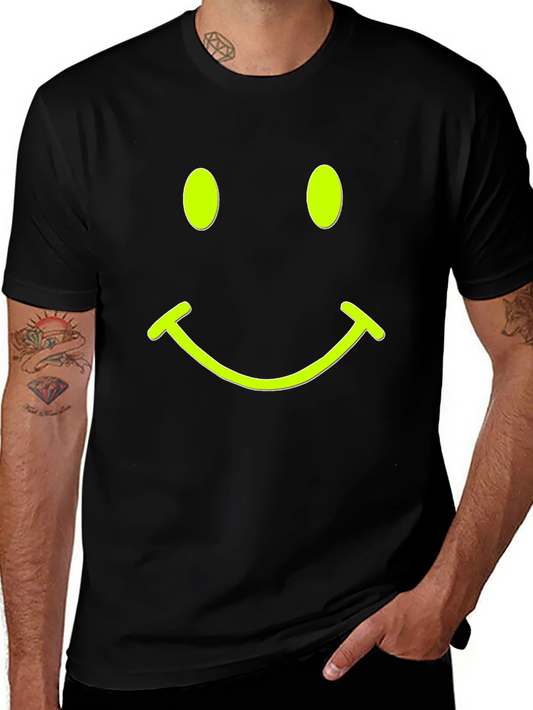 Smiley Face Black T-Shirt - Express Your Happy Side!
