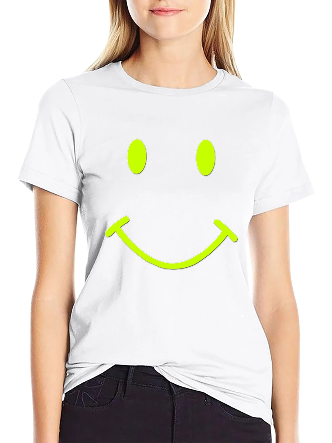 Smiley Face Black T-Shirt - Express Your Happy Side!