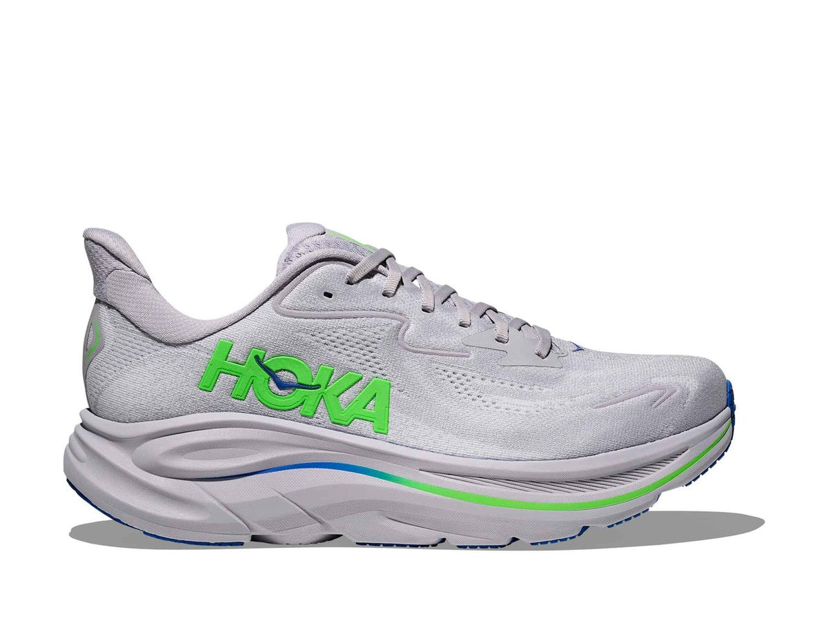 Clifton 10 Ash Grey | Neon Green