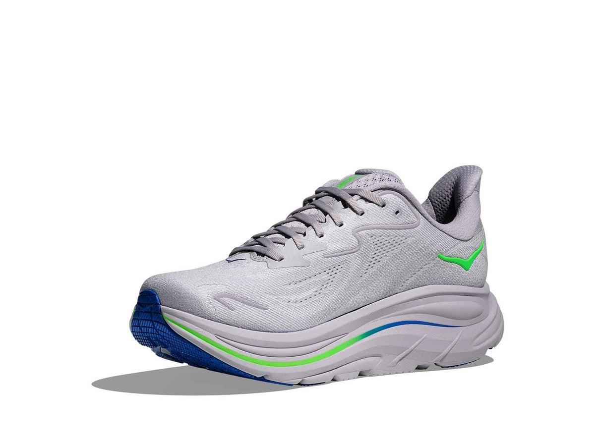 Clifton 10 Ash Grey | Neon Green
