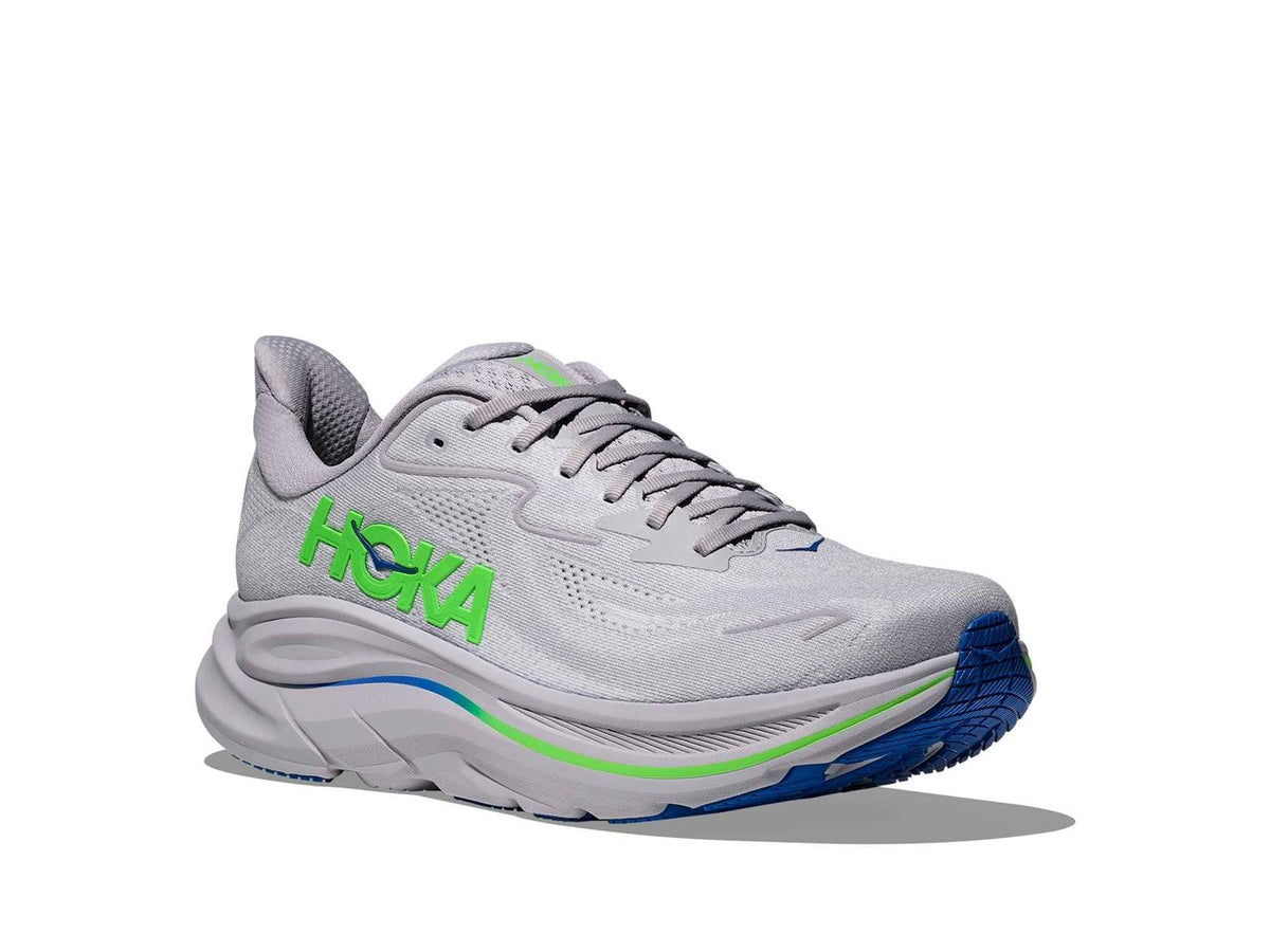 Clifton 10 Ash Grey | Neon Green