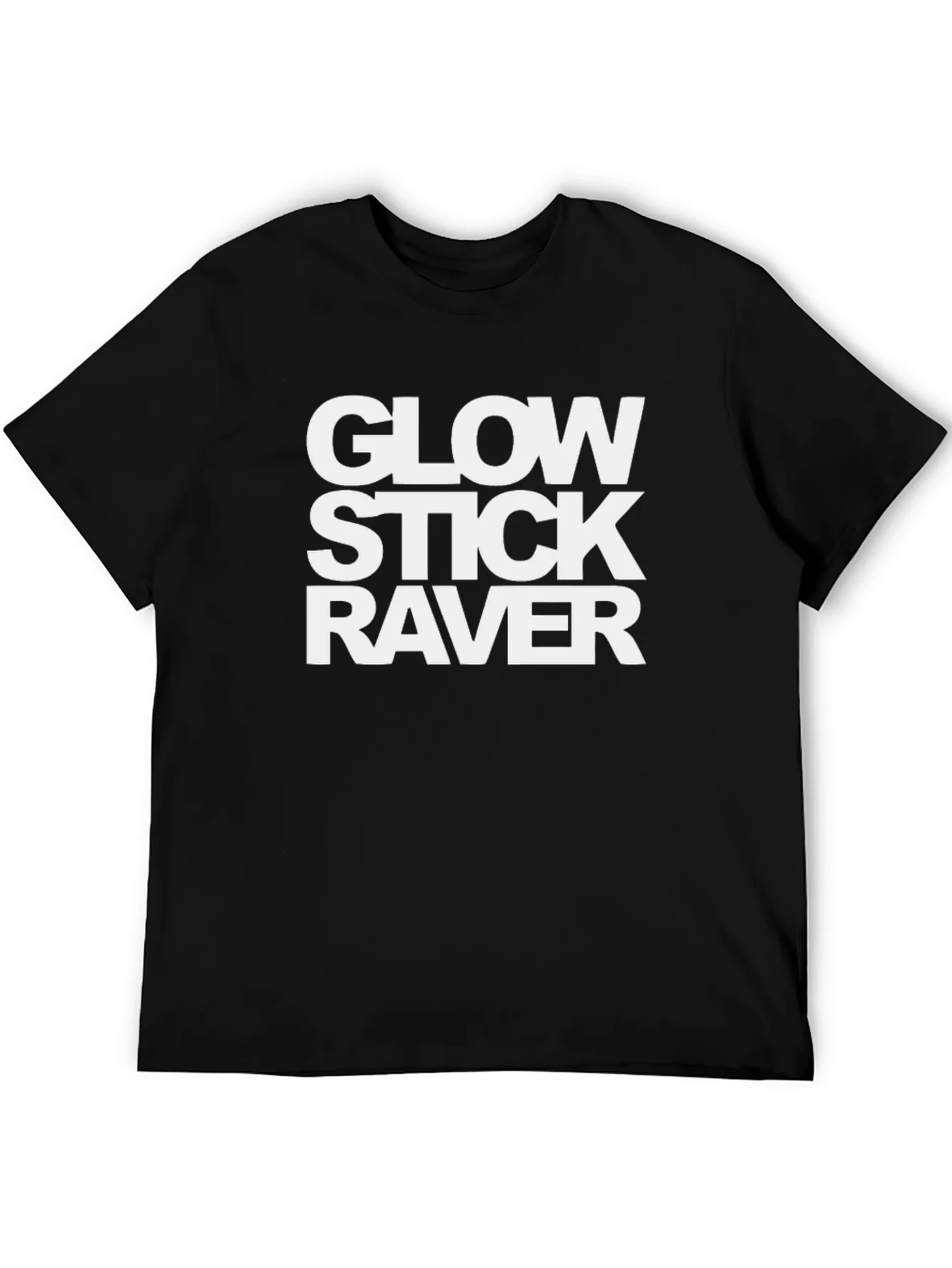 Glow Stick Raver Black Tee - EDM Festival Ready!