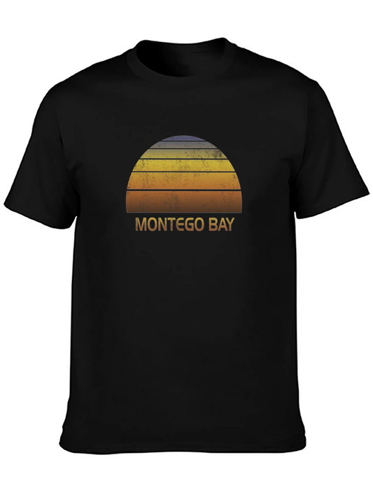 Montego Bay Retro Sunset Graphic T-Shirt