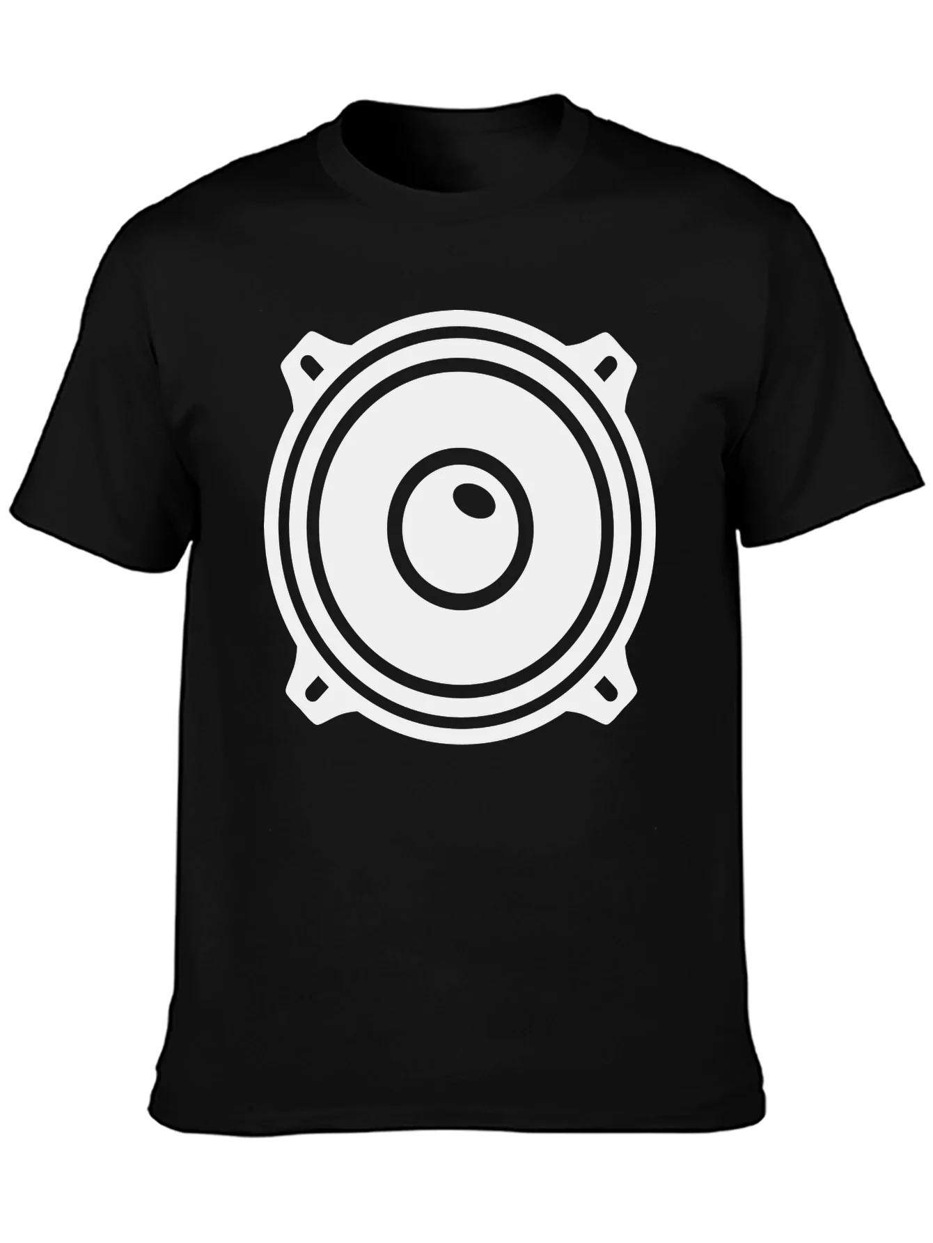 Speaker Graphic Black T-Shirt - Sound System Tee