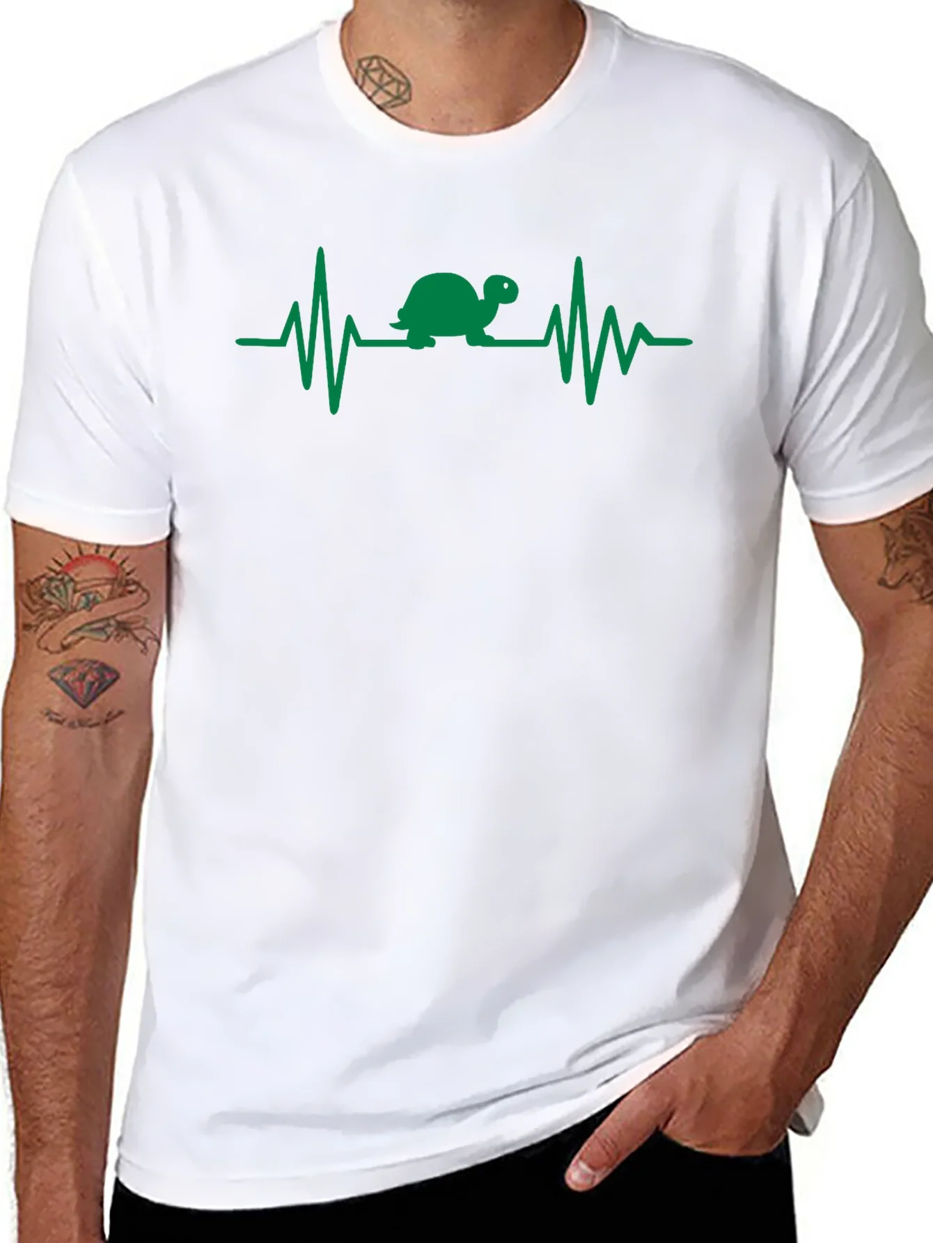 Turtle Heartbeat T-Shirt - Black