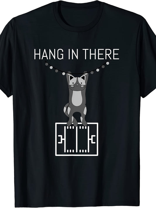 Hang in There Cat Funny Football Trending T-Shirt for Men Women