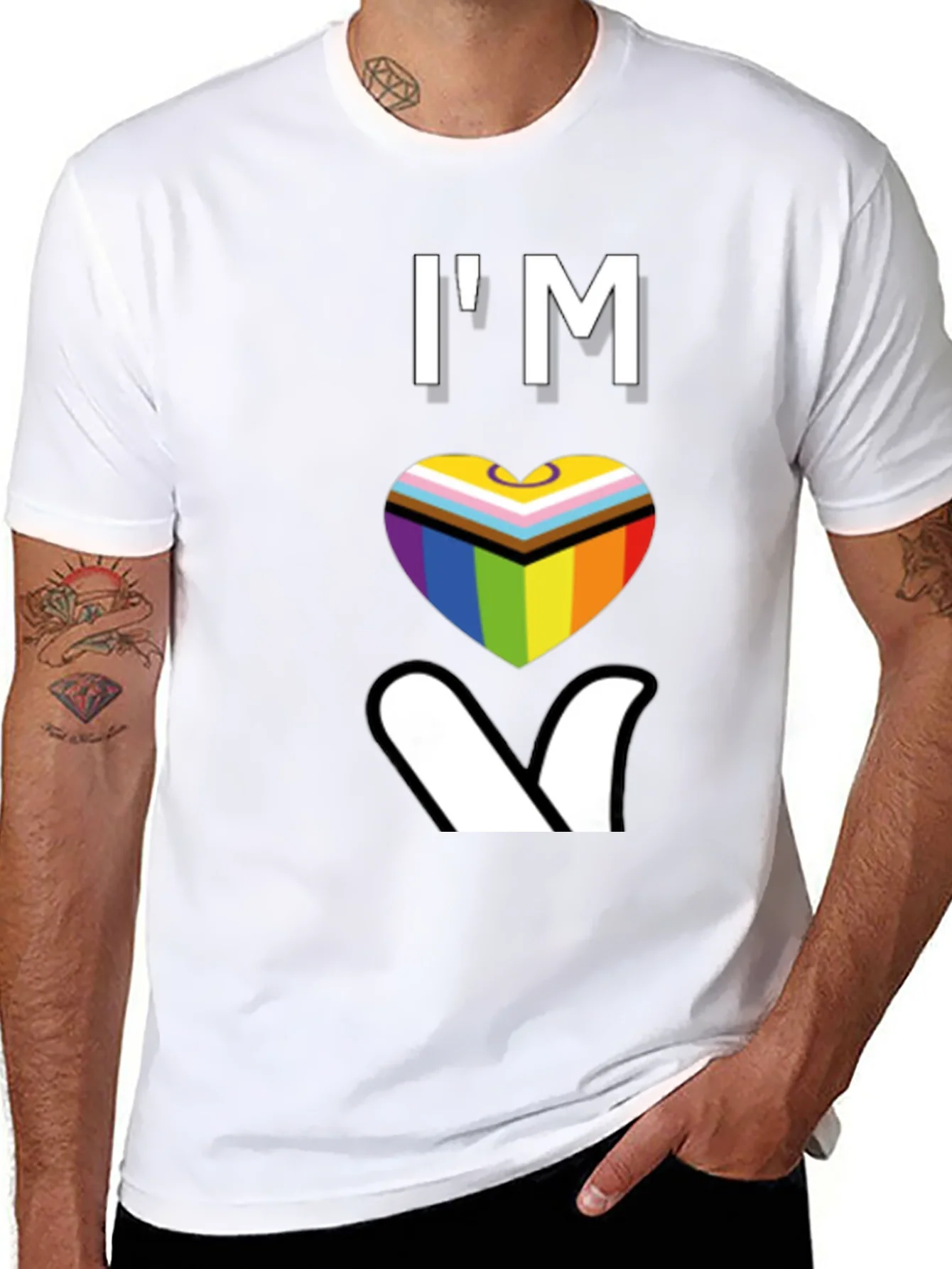 LGBTQ+ Pride Heart T-Shirt - Love Wins!