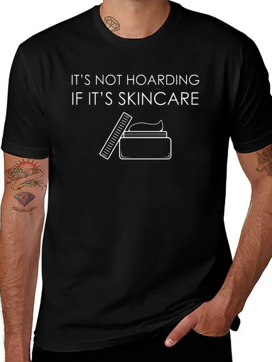 Skincare Hoarding Graphic Tee - Black Cotton T-Shirt