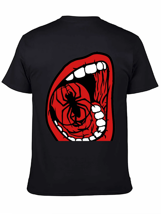 Spider Mouth Graphic Tee - Black Cotton
