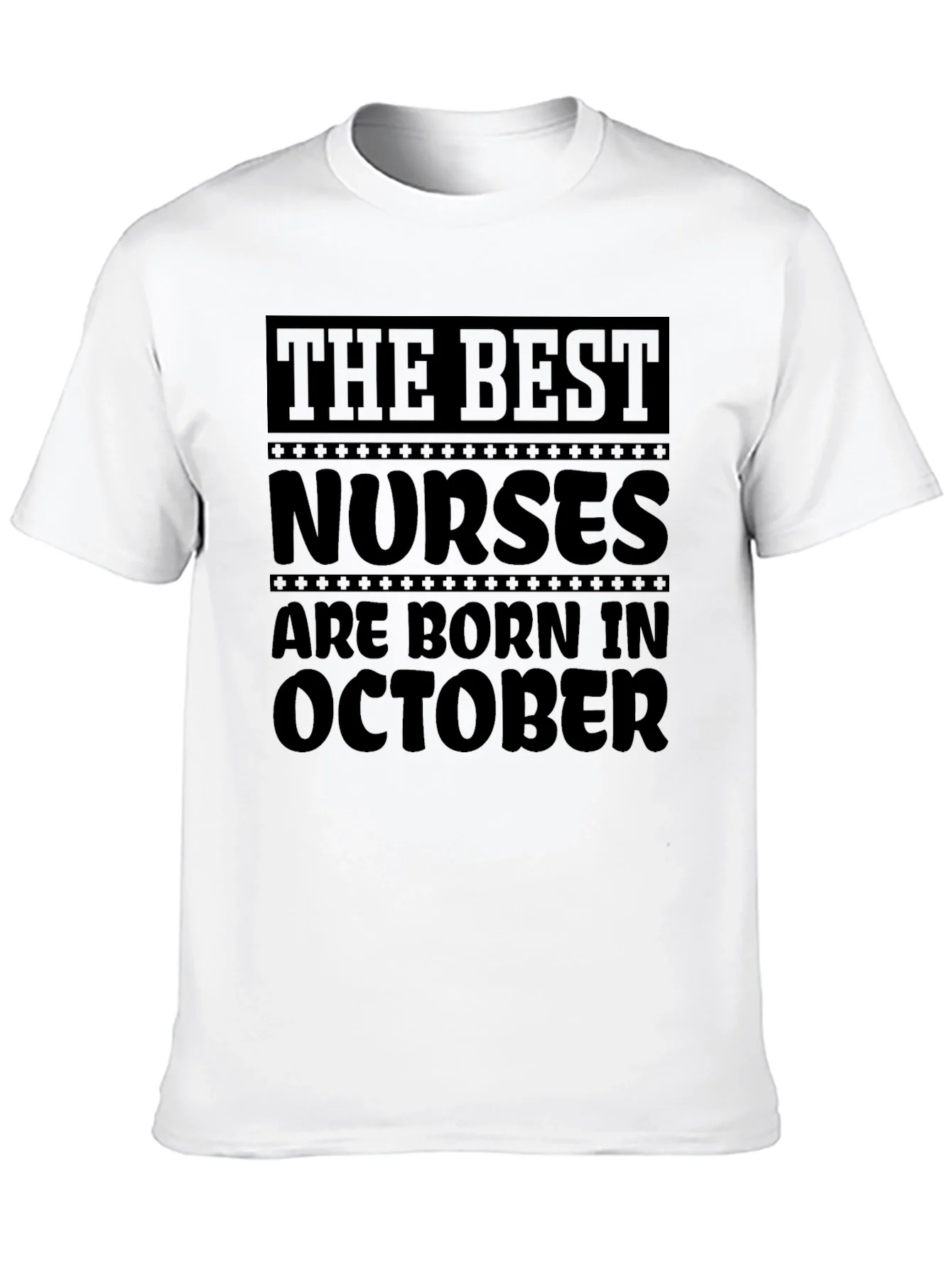 Best Nurses Are Born in October Black T-Shirt