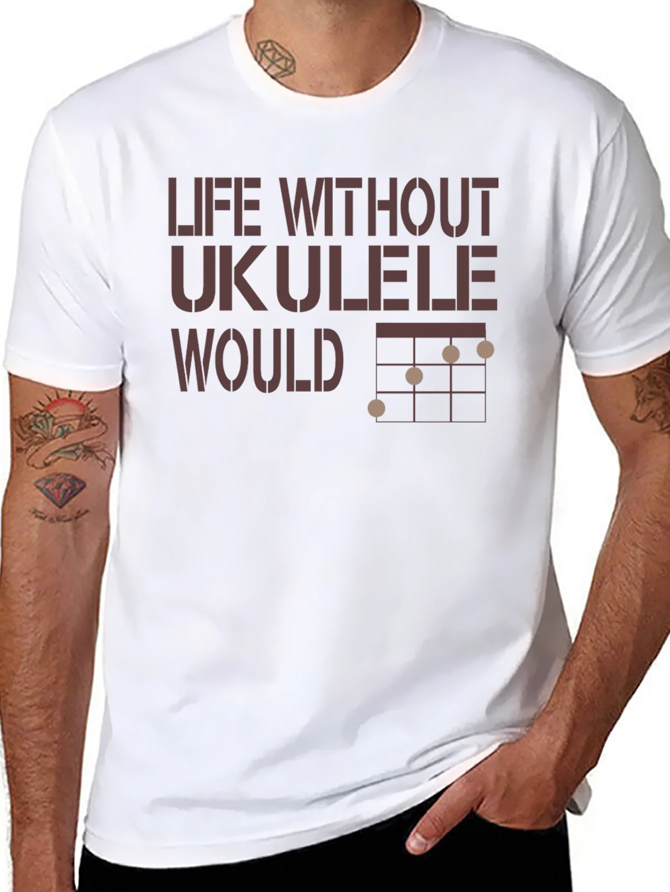 Life Without Ukulele T-Shirt - Music Lover Tee