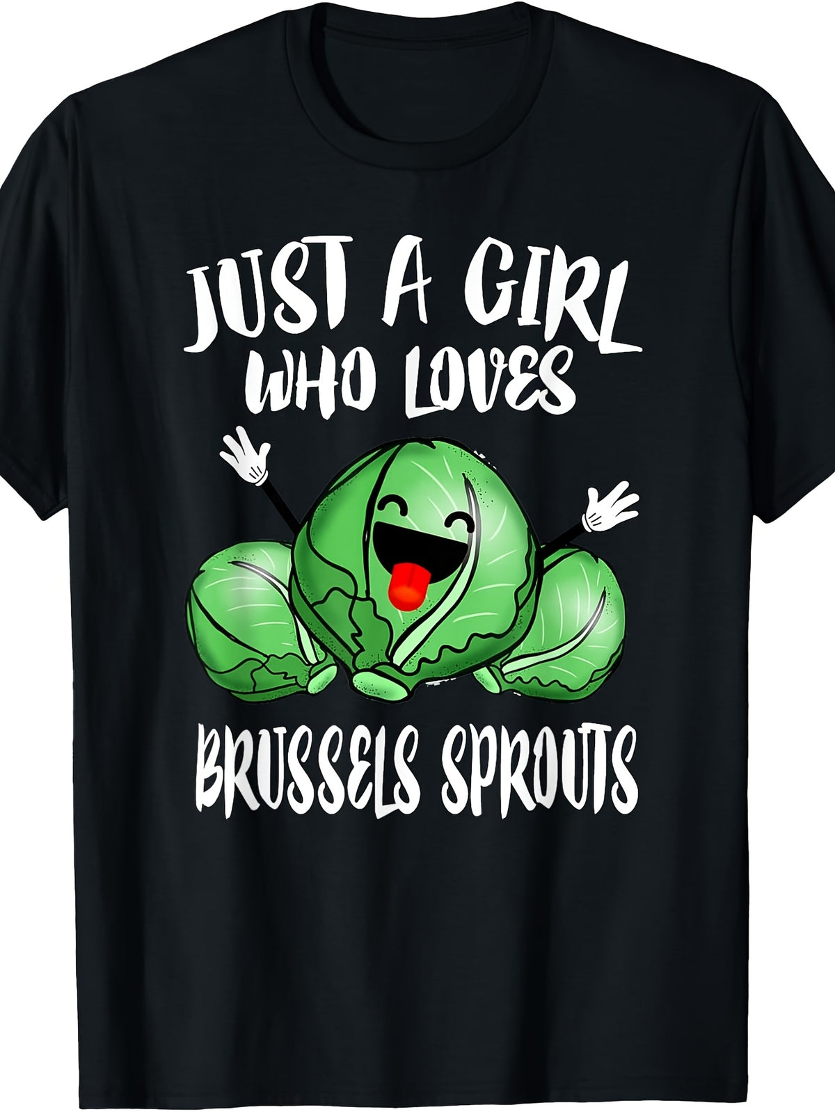 Just A Person Who Loves Brussels Sprouts Vegetable Vegan T-Shirt