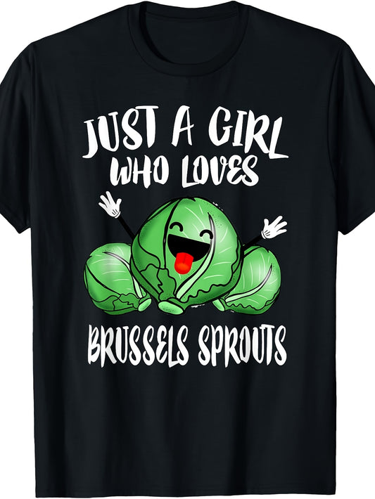 Just A Person Who Loves Brussels Sprouts Vegetable Vegan T-Shirt