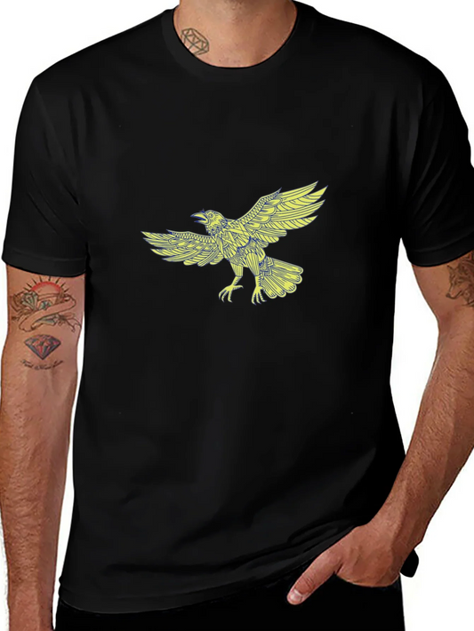 Raven Graphic Print Black T-Shirt