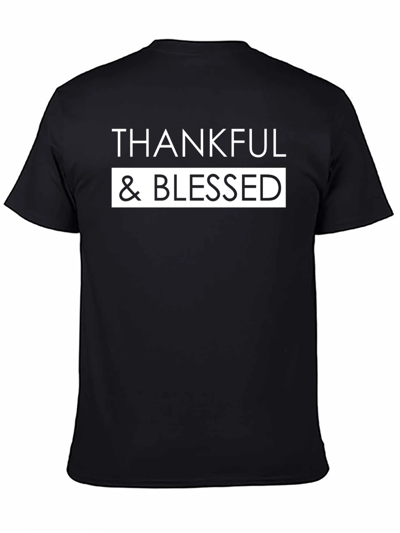 Thankful & Blessed Black Graphic Tee