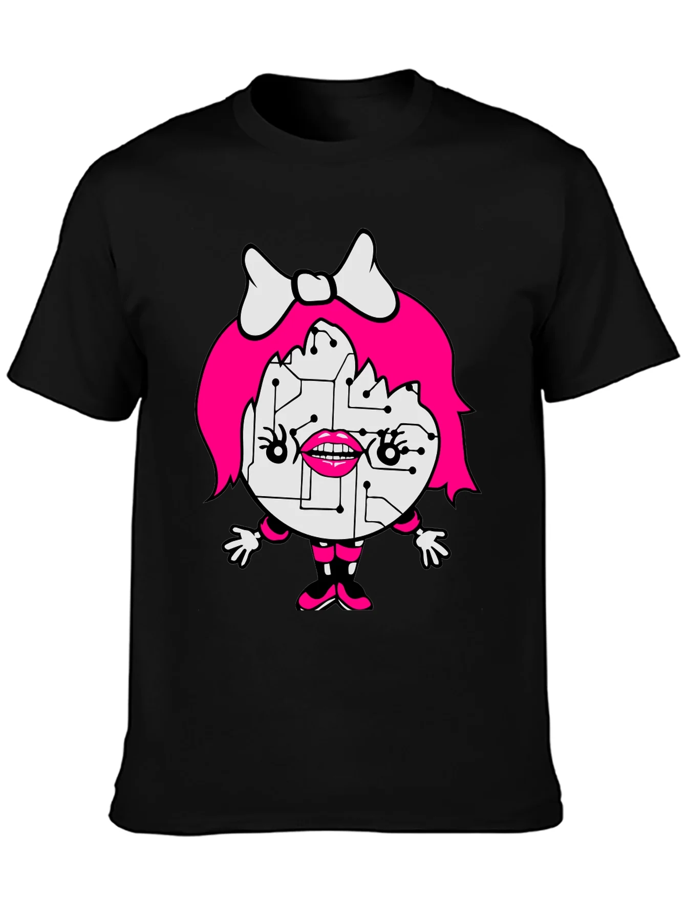 Funky Robot Girl Graphic Tee
