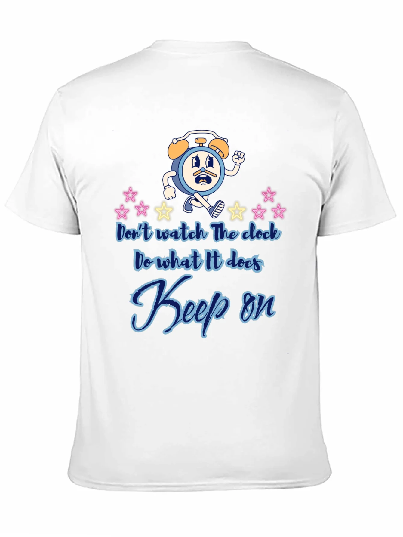 Keep On T-Shirt - Fun Cartoon Clock Graphic Tee