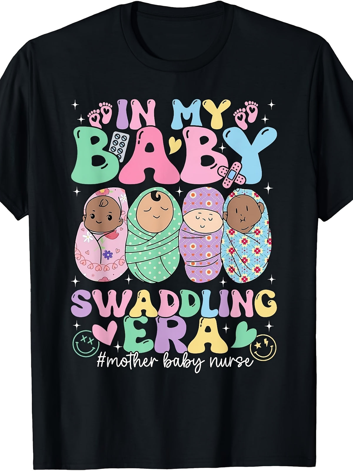 In My Baby Swaddling Era Mother Baby Nurse Postpartum Groovy T-Shirt