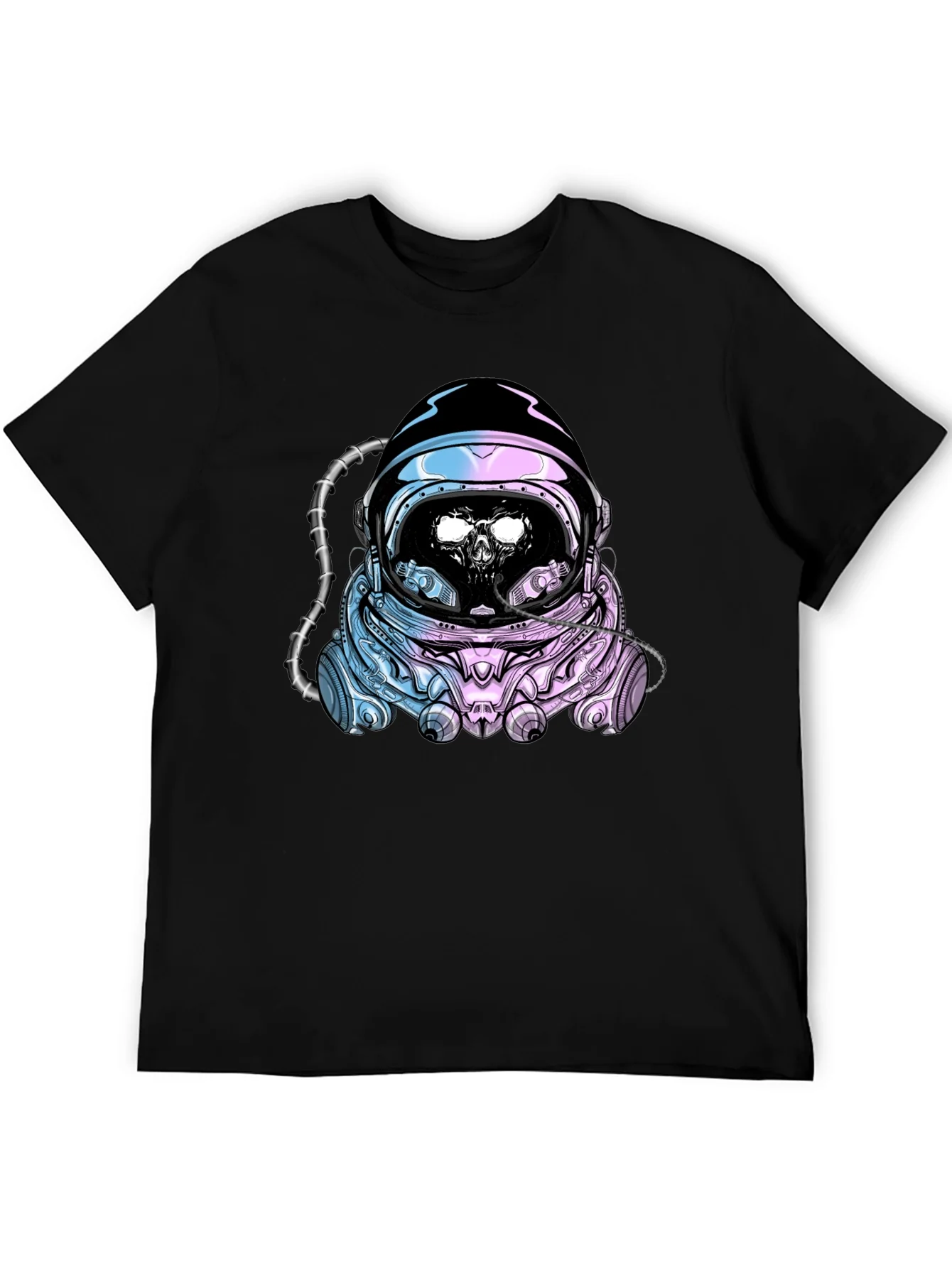 Skull Astronaut Graphic Tee - Black