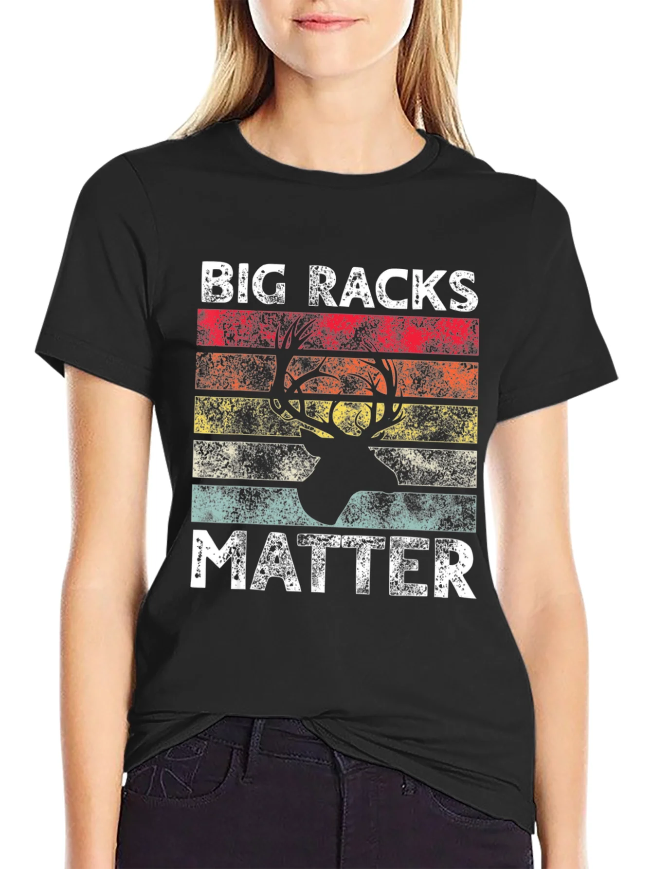 Big Racks Matter Deer Hunting Graphic T-Shirt