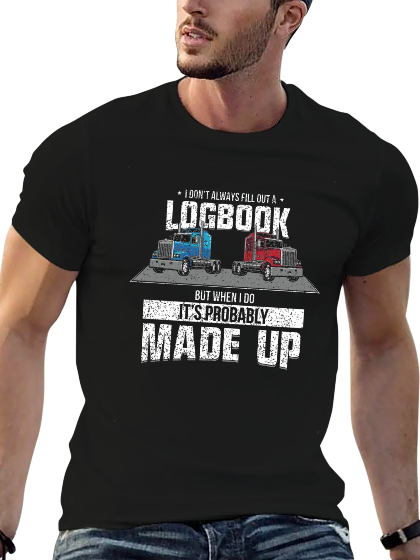 Funny Trucker Logbook T-Shirt
