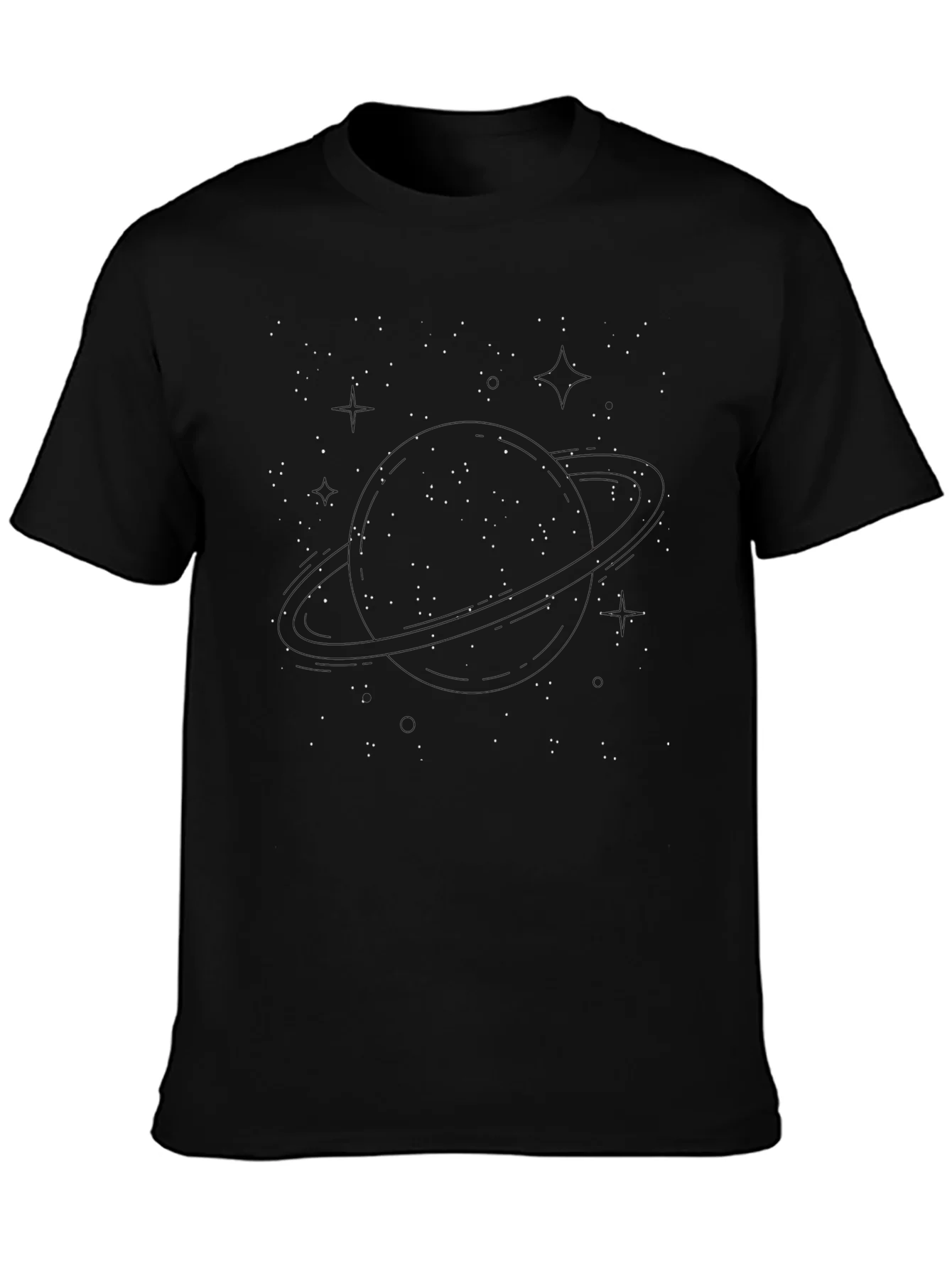 Constellation Print Black T-Shirt
