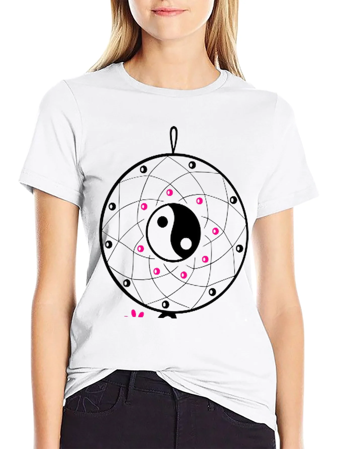 Yin Yang Dreamcatcher T-Shirt - Black