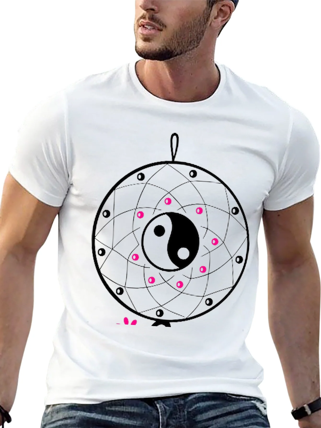 Yin Yang Dreamcatcher T-Shirt - Black