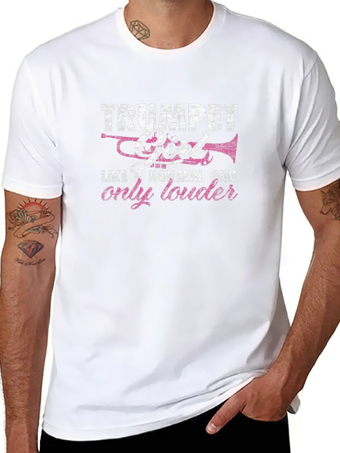Trumpet Girl Graphic Tee - Musicians Shirt