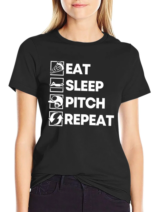 Eat Sleep Pitch Repeat T-Shirt