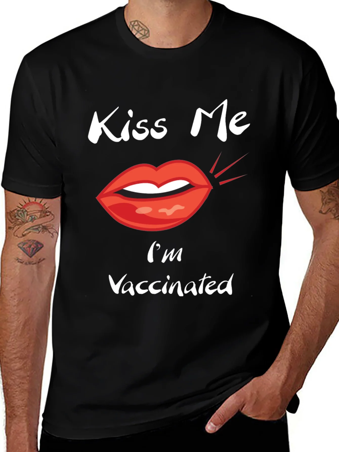 Kiss Me Im Vaccinated Tee