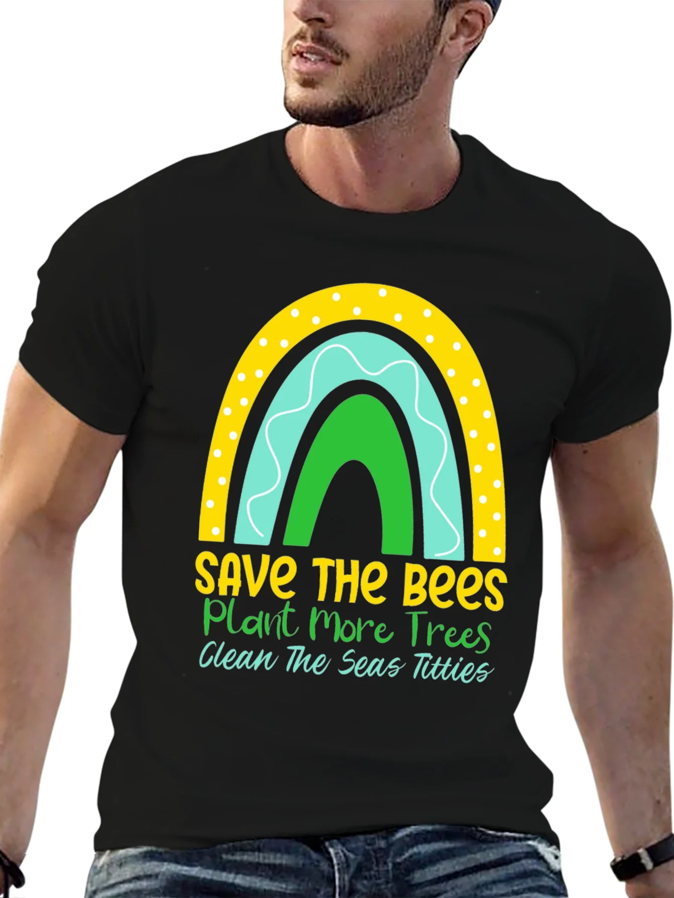 Save the Bees Graphic Tee - Environmental Awareness