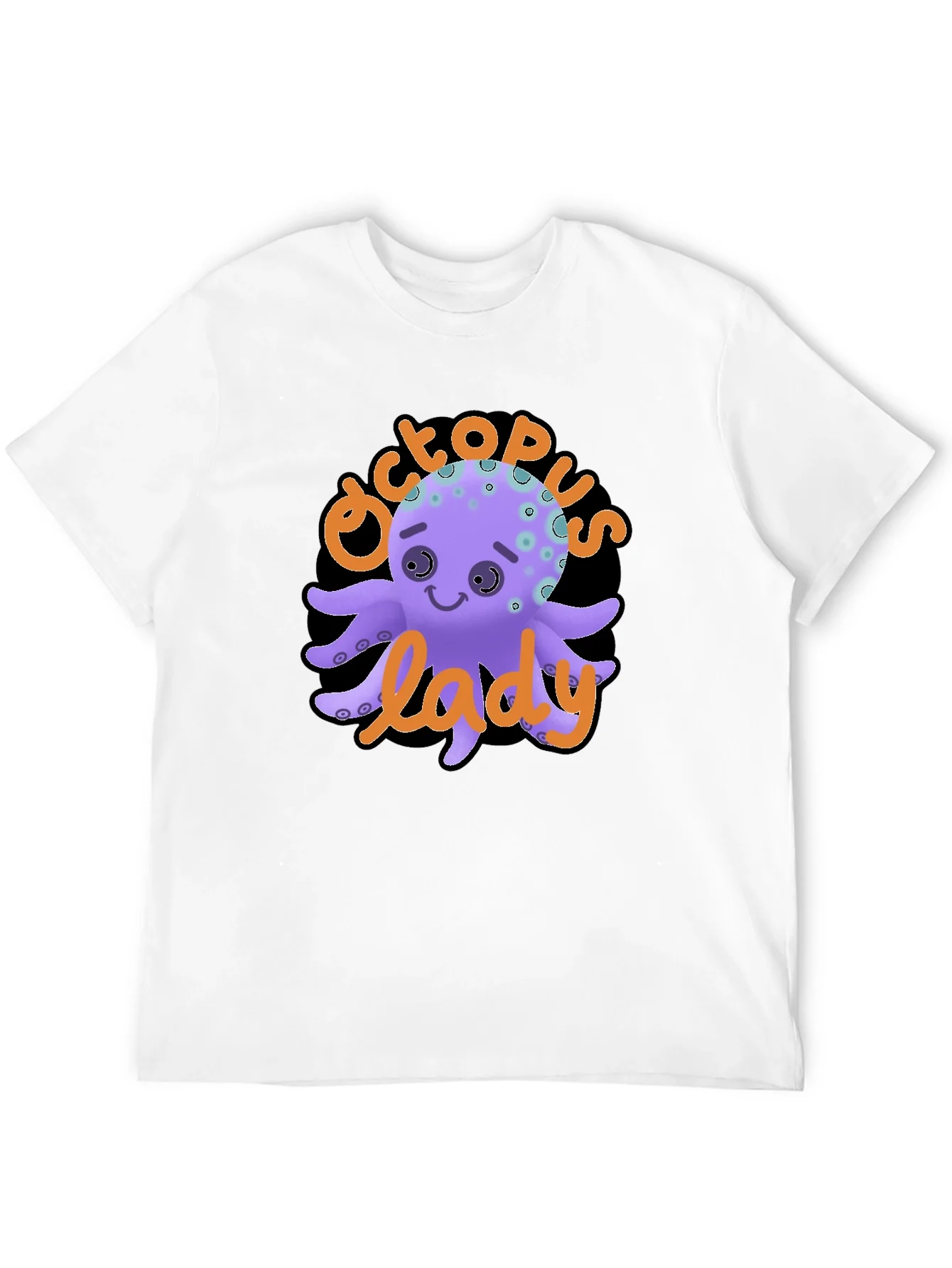 Octopus Lady Graphic Tee - Unique Black T-Shirt