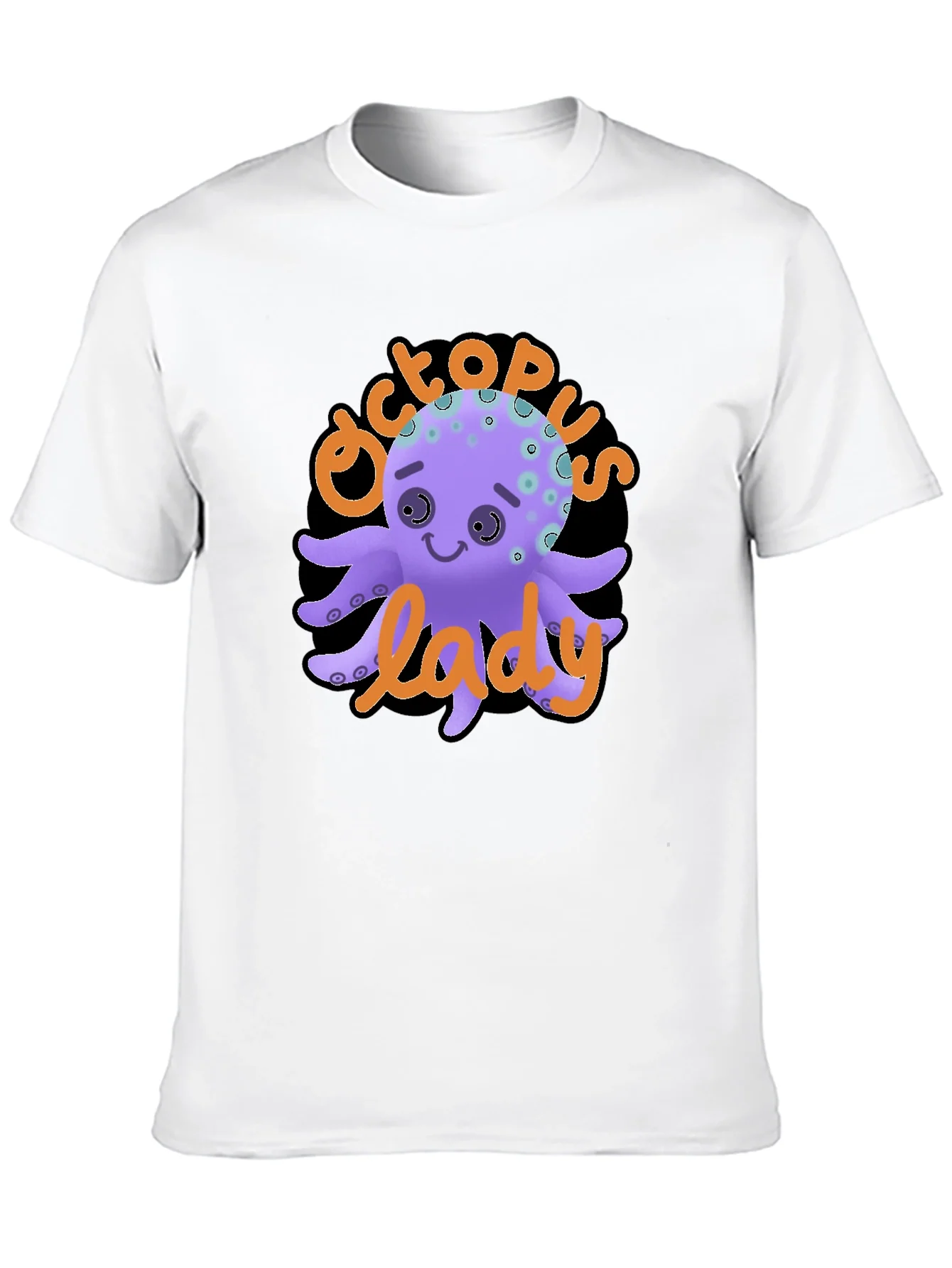 Octopus Lady Graphic Tee - Unique Black T-Shirt