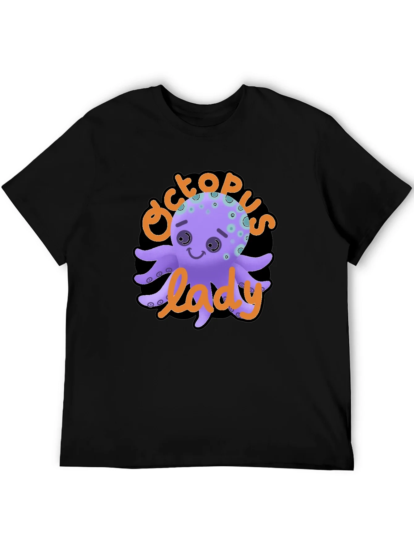 Octopus Lady Graphic Tee - Unique Black T-Shirt