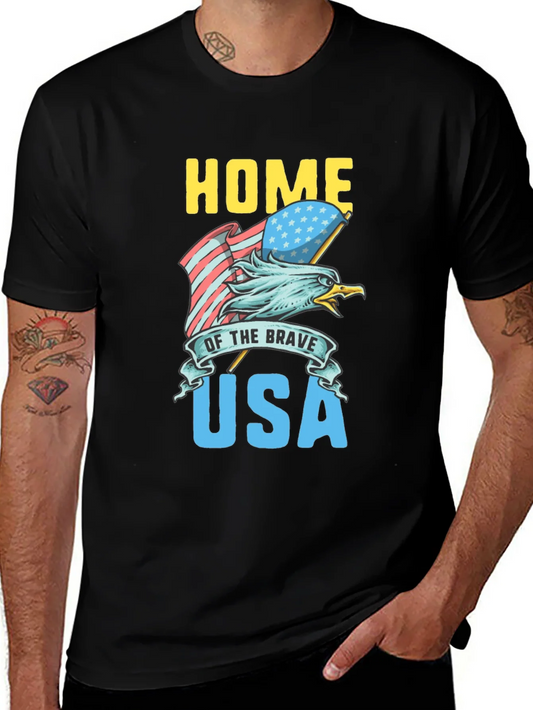 Home of the Brave USA Eagle Graphic Tee