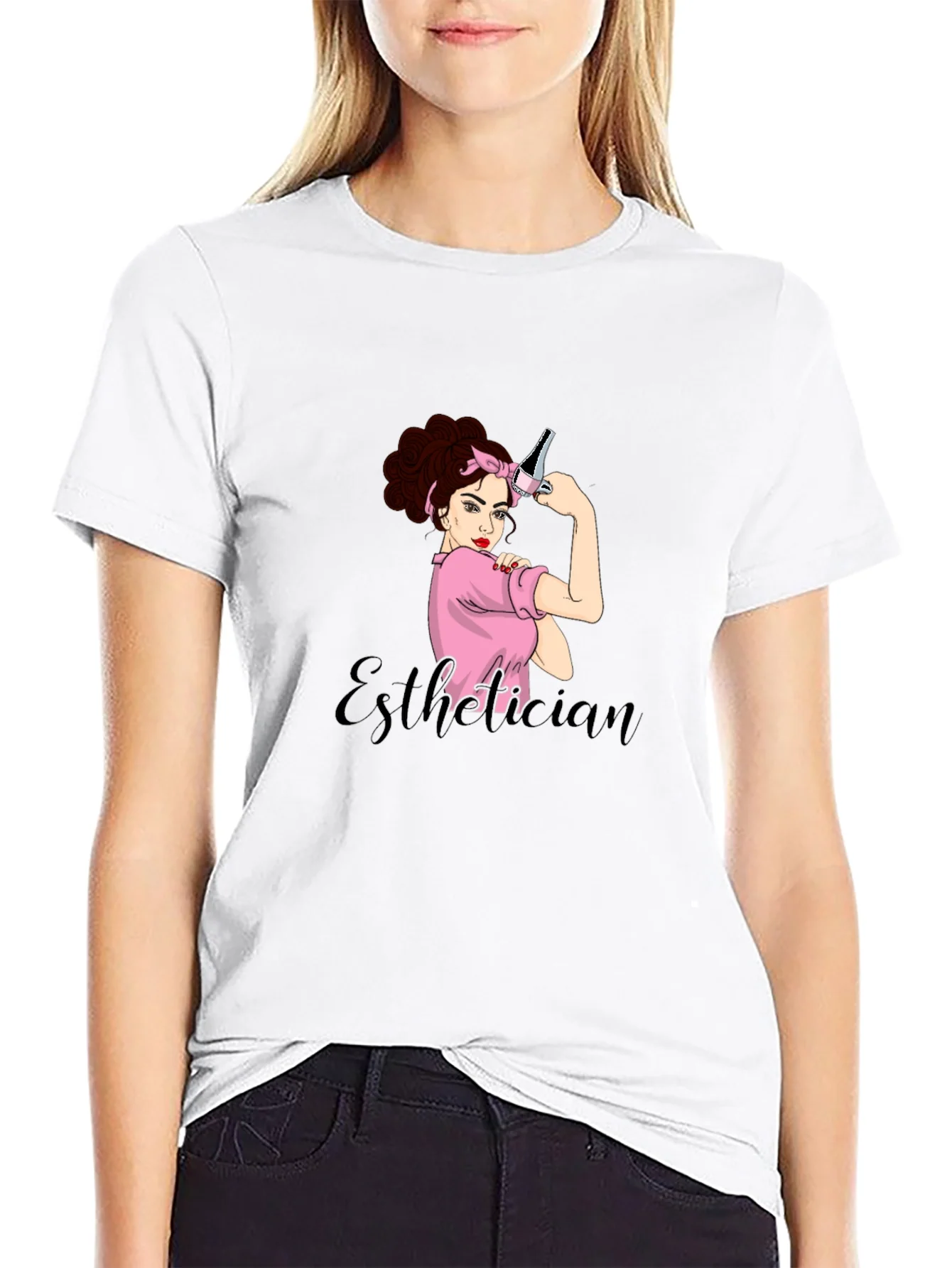 Esthetician Rosie the Riveter Graphic T-Shirt